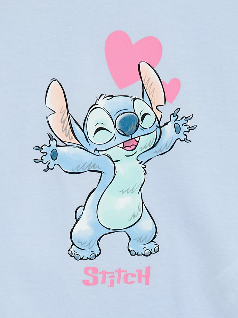 Tweedelige Disney-pyjama met Stitch-print - 2-delig Blauw - Kiabi