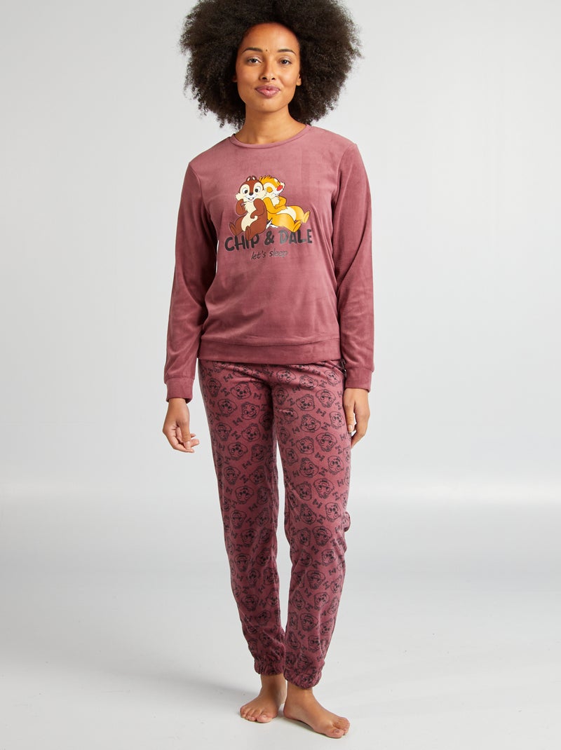 Tweedelige fleece pyjama 'Knabbel en Babbel' ROSE - Kiabi