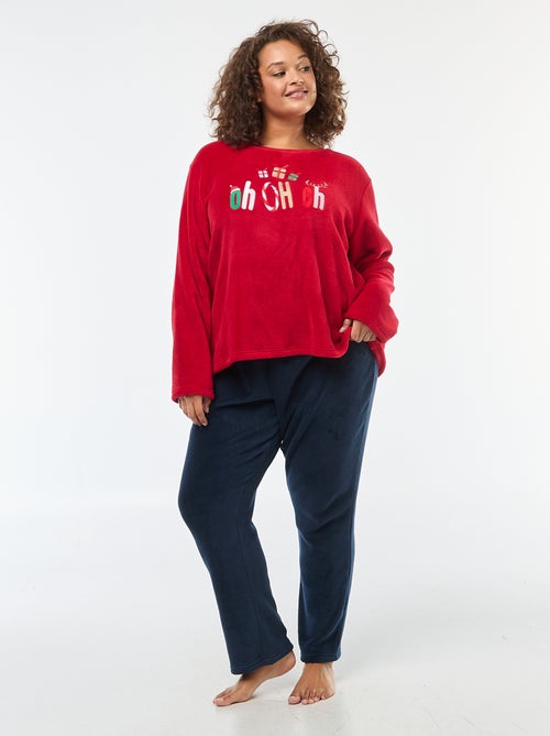 Tweedelige fleecepyjama - 2-delig - Kiabi