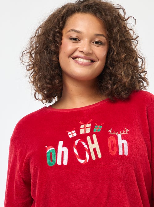 Tweedelige fleecepyjama - 2-delig - Kiabi