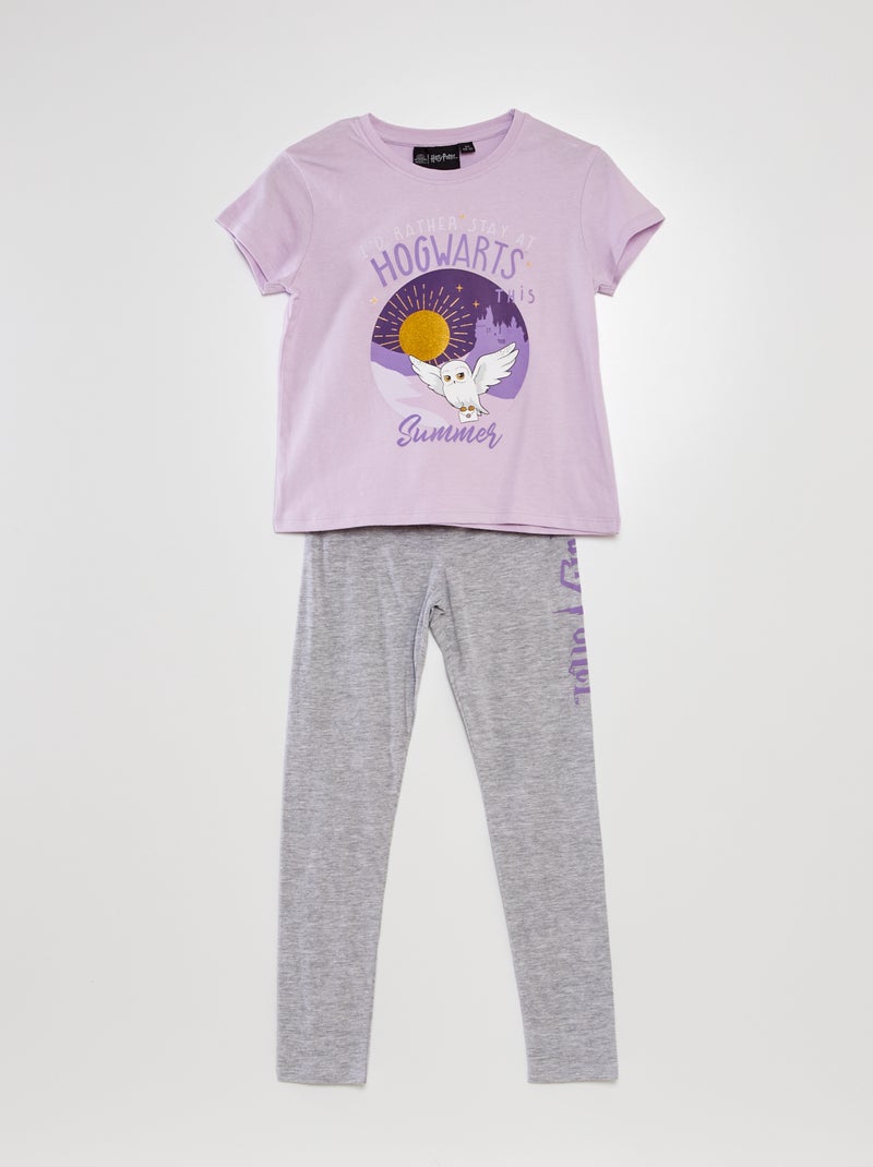 Tweedelige Harry Potter-pyjama' met T-shirt + broek - 2-delig PAARS - Kiabi