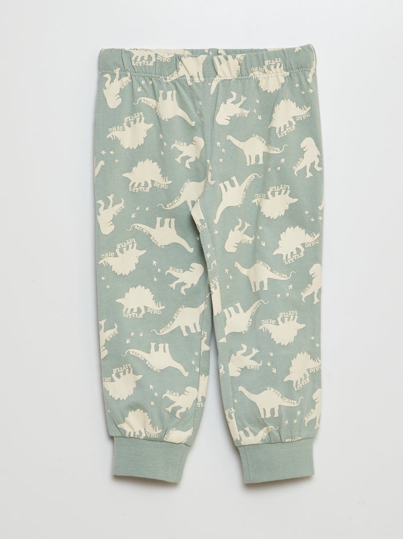 Tweedelige Jurassic World-pyjama - 2-delig GROEN - Kiabi