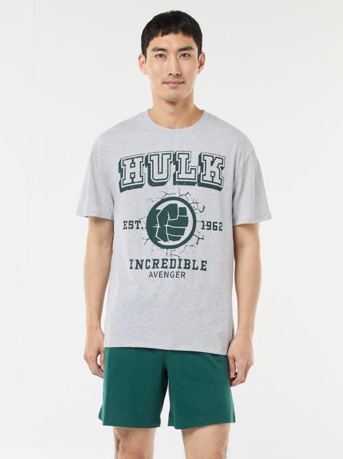 Tweedelige, katoenen Marvel-pyjama met De Hulk-print - Kiabi