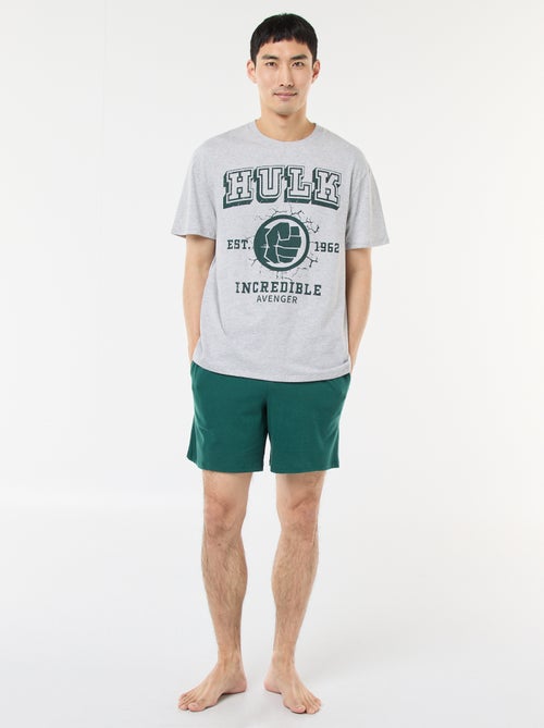 Tweedelige, katoenen Marvel-pyjama met De Hulk-print - Kiabi