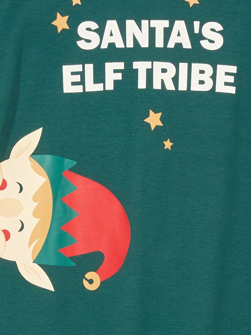 Tweedelige, katoenen pyjama GROEN - Kiabi