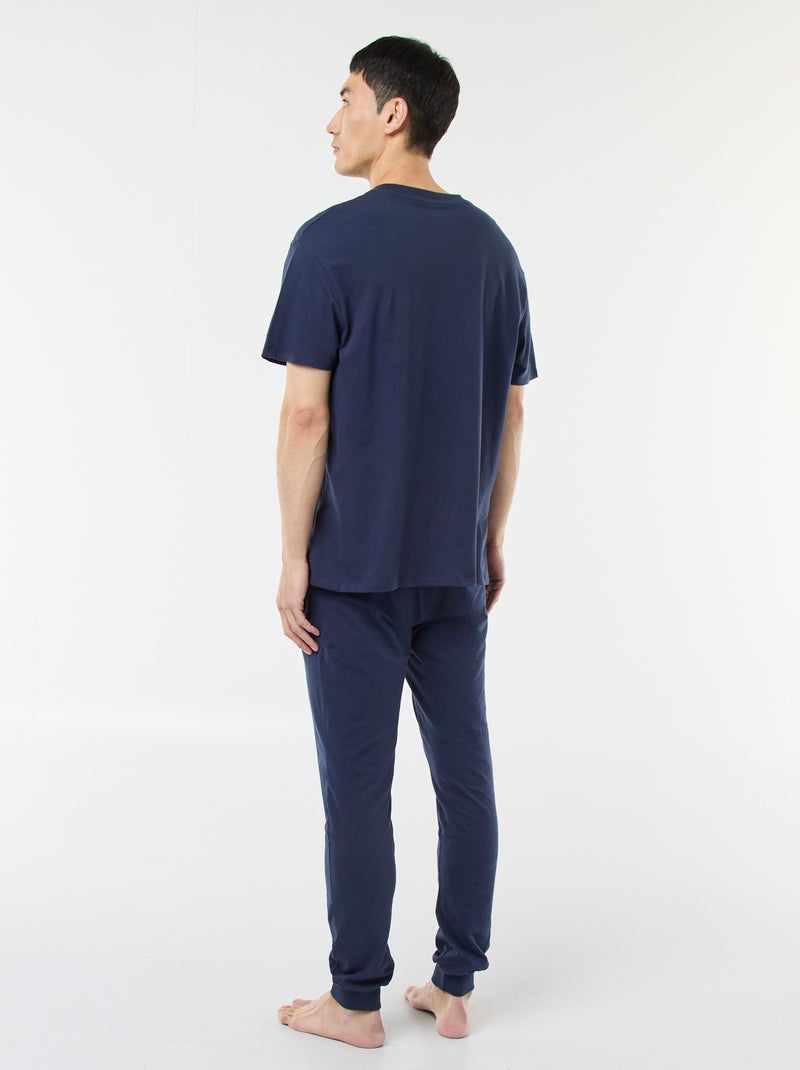 Tweedelige, katoenen Starwars-pyjama Blauw - Kiabi