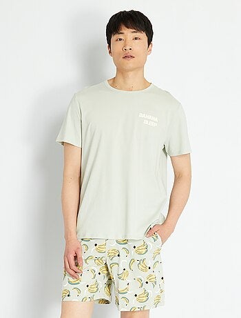 Tweedelige, korte pyjama met banaan - Kiabi