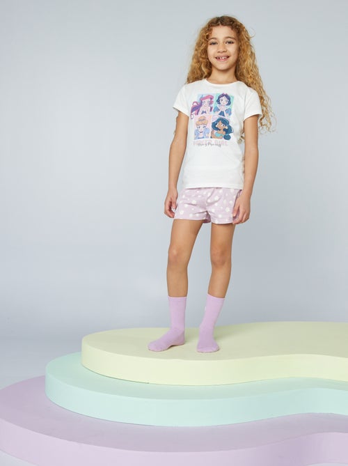 Tweedelige, korte pyjama met Disney-prinsessenprint - Kiabi