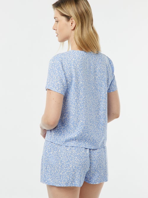 Tweedelige korte pyjama met geknoopt T-shirt - Kiabi