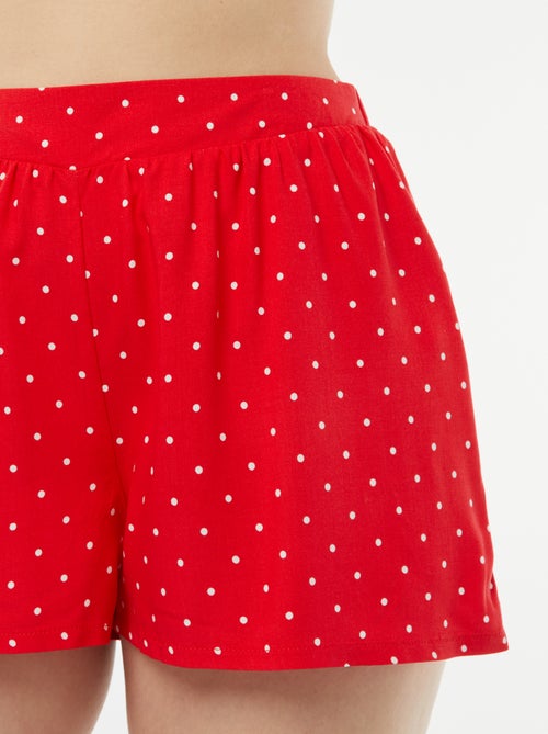 Tweedelige korte pyjama met geknoopt T-shirt - Kiabi