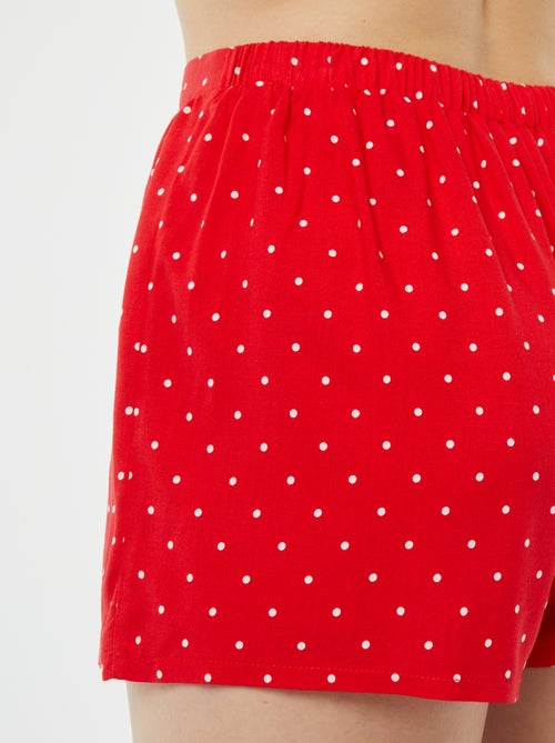 Tweedelige korte pyjama met geknoopt T-shirt - Kiabi