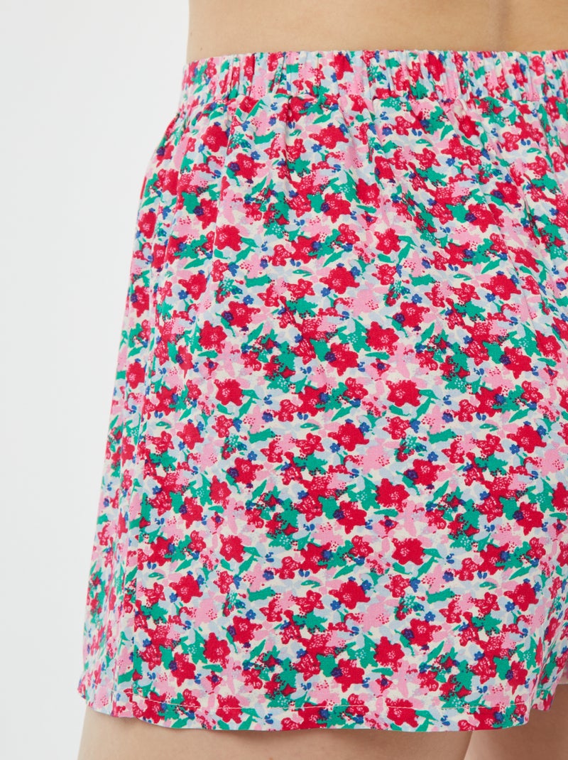 Tweedelige korte pyjama met geknoopt T-shirt ROSE - Kiabi