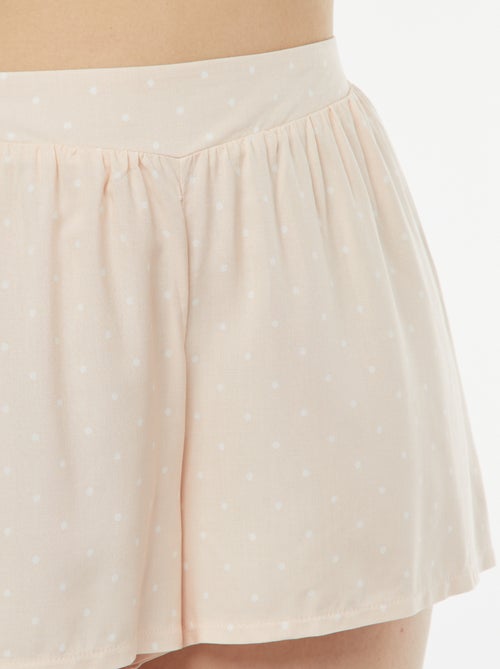 Tweedelige korte pyjama met geknoopt T-shirt - Kiabi