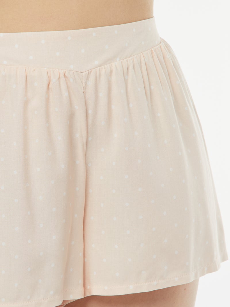 Tweedelige korte pyjama met geknoopt T-shirt ROSE - Kiabi