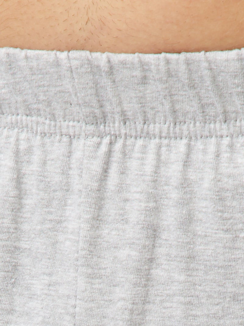 Tweedelige korte pyjama met print ZWART - Kiabi