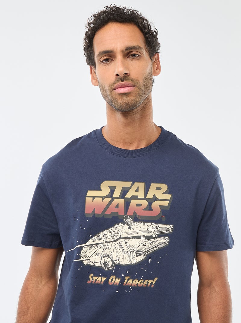 Tweedelige, korte pyjama met T-shirt + short - 2-delig Blauw - Kiabi