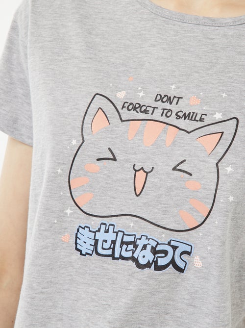 Tweedelige, korte pyjama met T-shirt + short - 2-delig - Kiabi