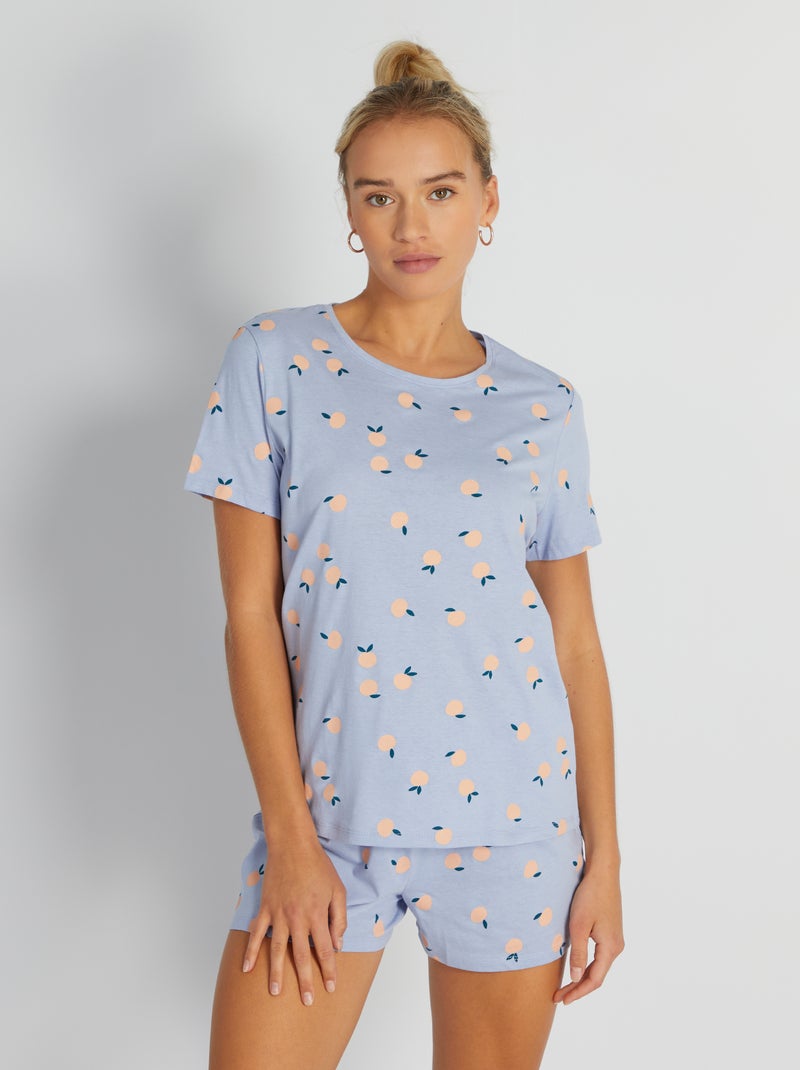 Tweedelige korte pyjama PAARS - Kiabi