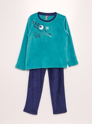 Tweedelige lange fleece pyjama