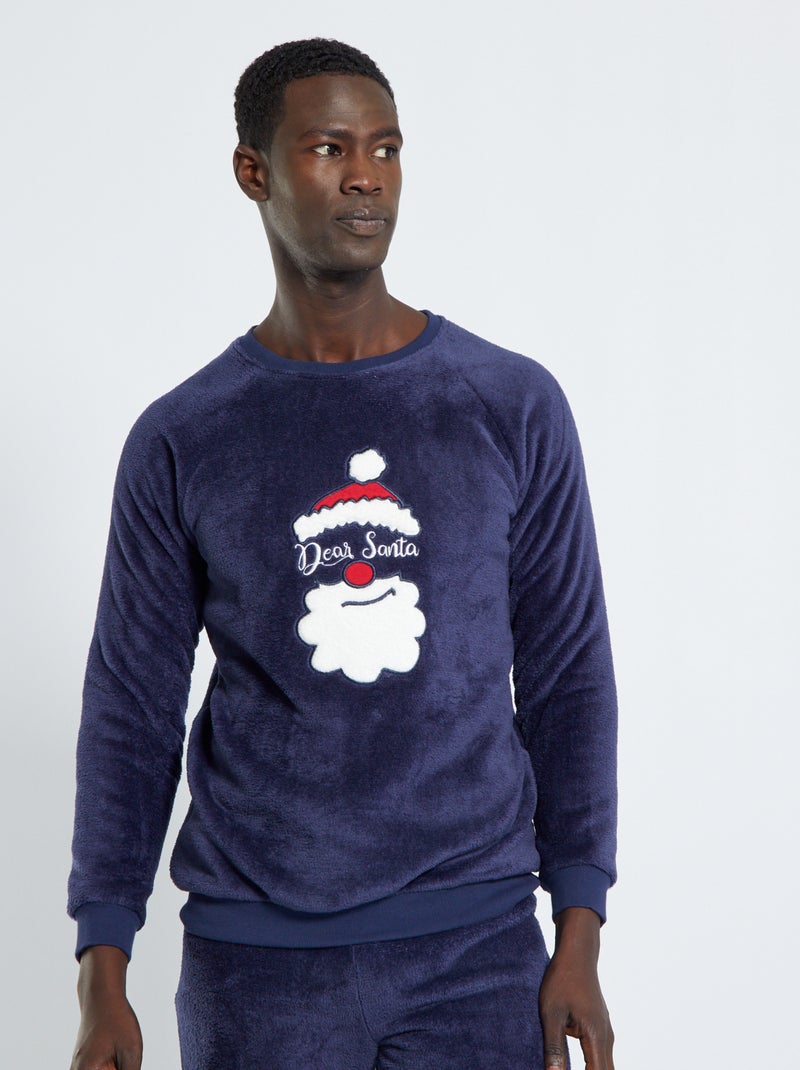 Tweedelige, lange pyjama - 2-delig BLAUW - Kiabi