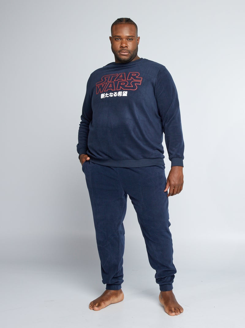 Tweedelige, lange pyjama 'Star Wars' BLAUW - Kiabi