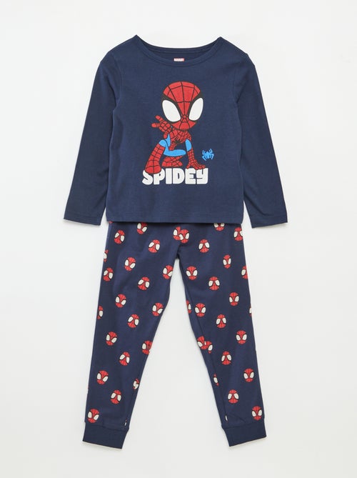 Tweedelige, lange Spider-man-pyjama - 2-delig - Kiabi
