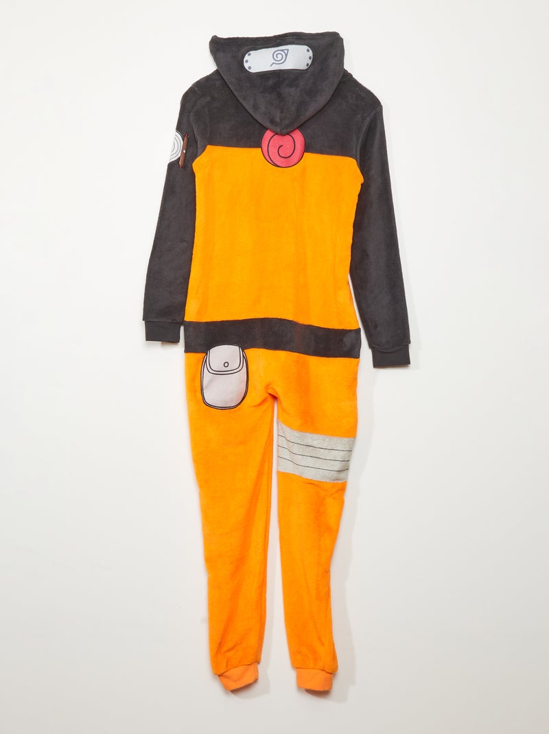 Tweedelige Naruto-pyjama van fleecestof ORANJE - Kiabi