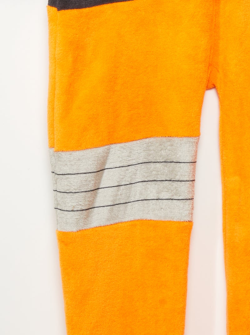 Tweedelige Naruto-pyjama van fleecestof ORANJE - Kiabi
