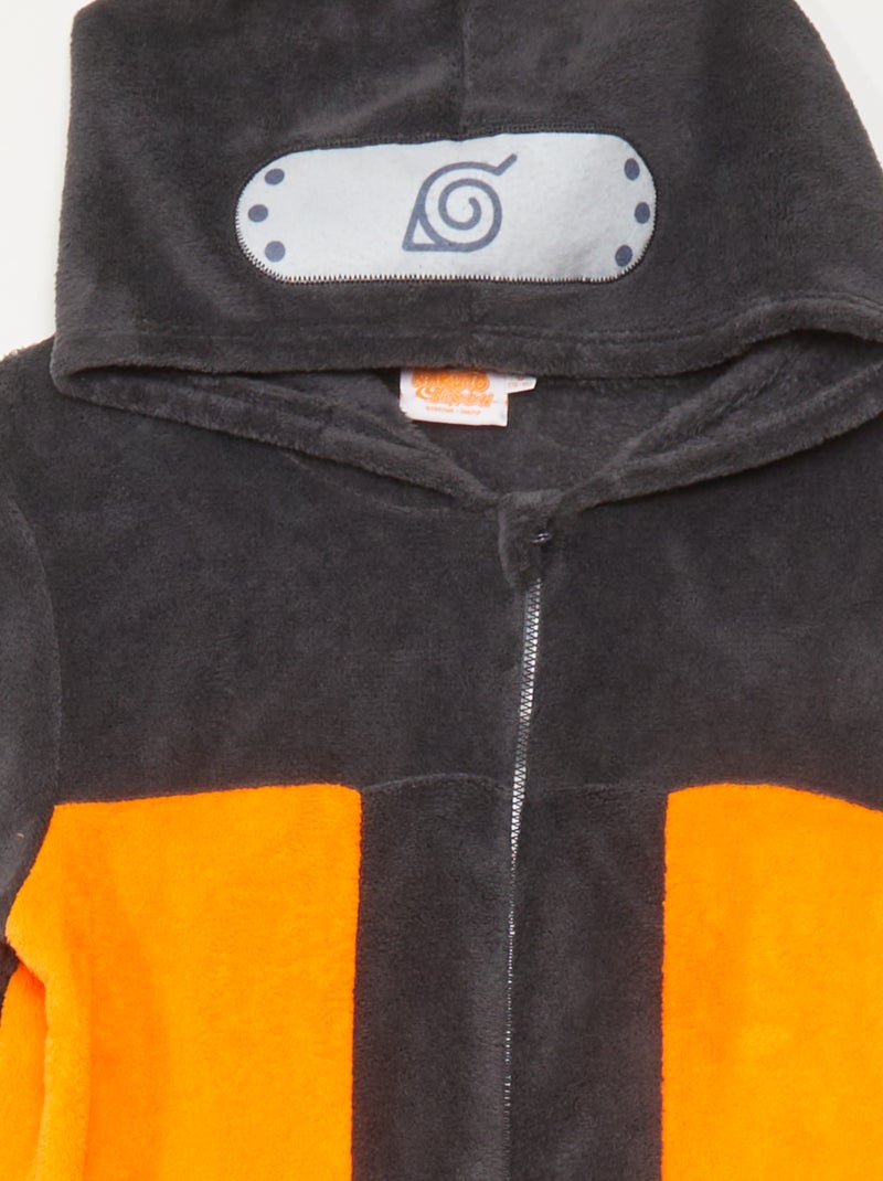 Tweedelige Naruto-pyjama van fleecestof ORANJE - Kiabi