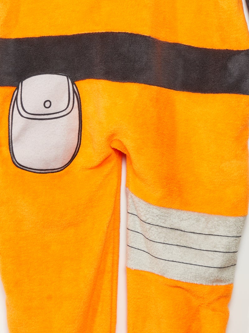 Tweedelige Naruto-pyjama van fleecestof ORANJE - Kiabi