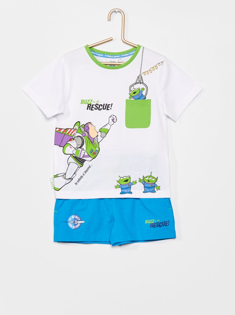 Tweedelige pyjama 'Buzz Lightyear' 'Toy Story' wit / blauw - Kiabi
