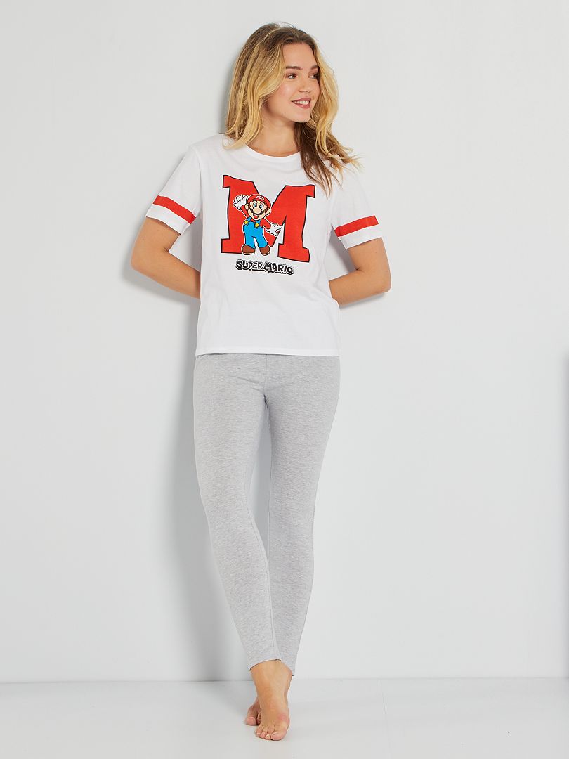 Tweedelige pyjama 'Mario' WIT - Kiabi