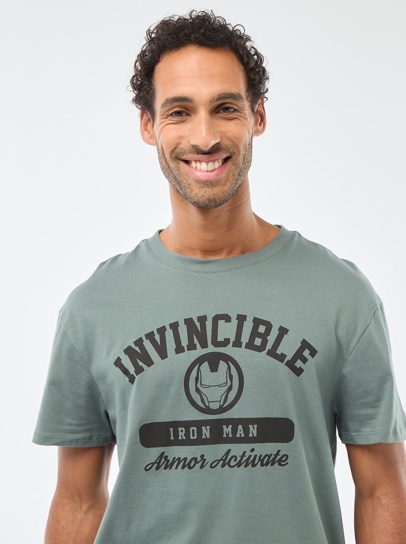 Tweedelige pyjama met Marvel-print Groen - Kiabi