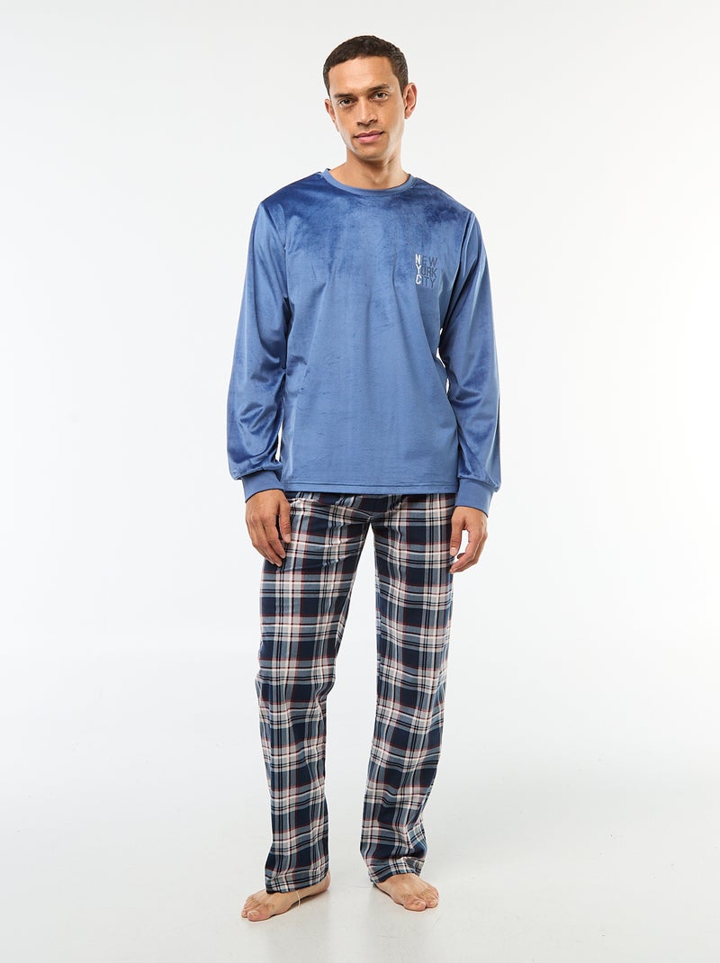 Lovasy Pyjama voor heren, lange katoenen winterpyjama, tweedelige Lovasy Pyjama voor heren, lange katoenen winterpyjama, tweedelige