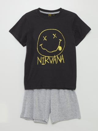 Tweedelige pyjama met Nirvana-print - 2-delig