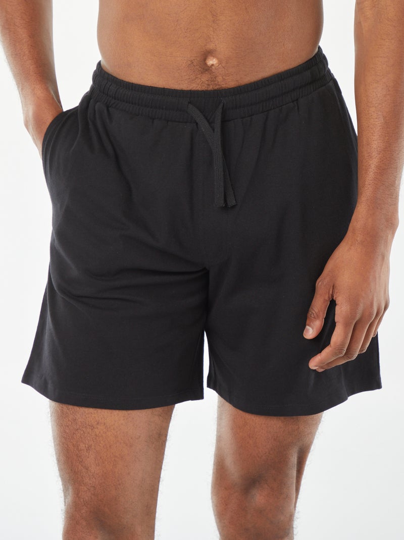 Tweedelige pyjama met short + T-shirt met Nirvana-print - 2-delig ZWART - Kiabi