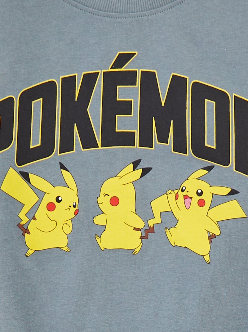 Tweedelige pyjama met short + T-shirt met Pokemon/Pikachu-print - 2-delig BLAUW - Kiabi