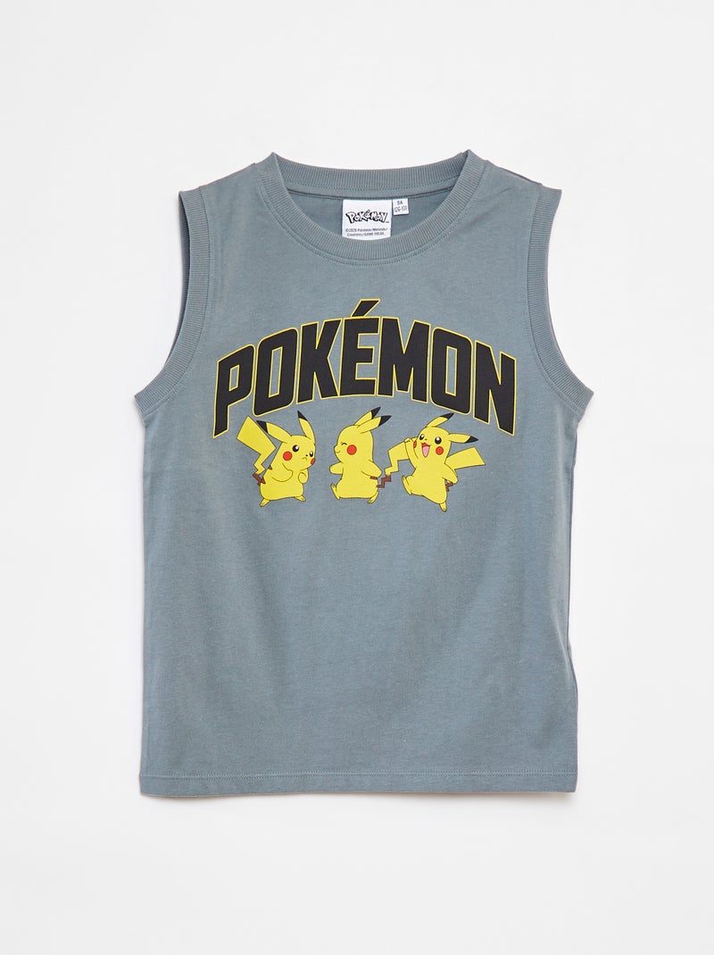 Tweedelige pyjama met short + T-shirt met Pokemon/Pikachu-print - 2-delig BLAUW - Kiabi