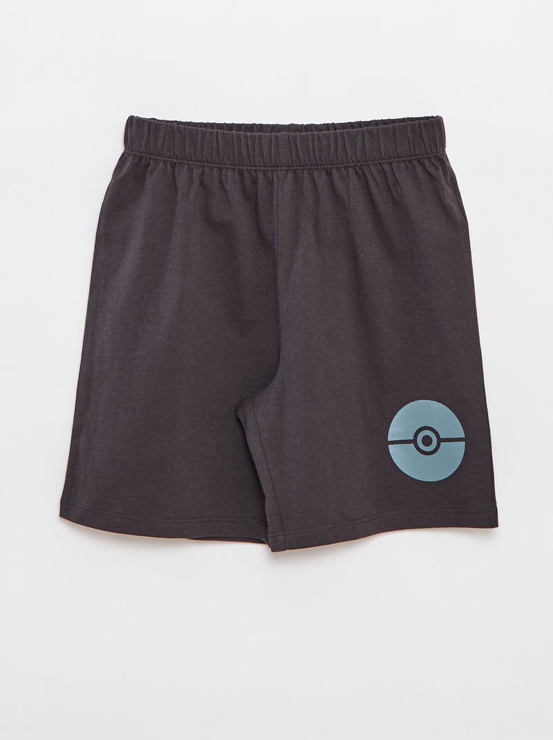 Tweedelige pyjama met short + T-shirt met Pokemon/Pikachu-print - 2-delig BLAUW - Kiabi