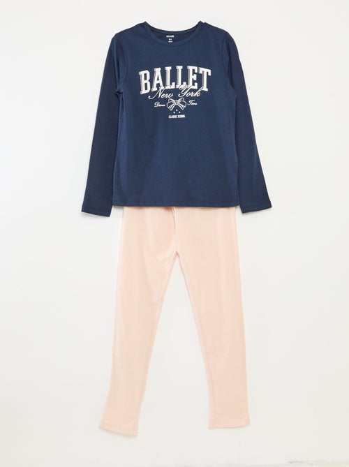 Tweedelige pyjama met T-shirt + broek - 2-delig - Kiabi