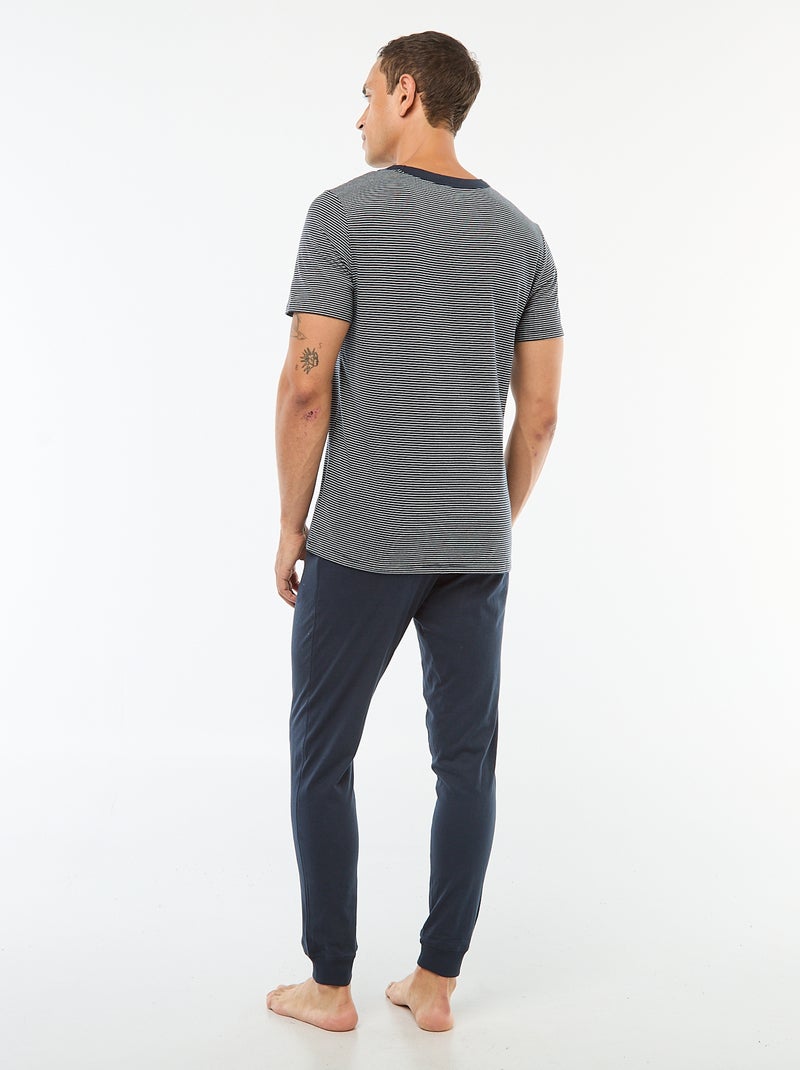 Tweedelige pyjama met T-shirt + broek - 2-delig Blauw - Kiabi