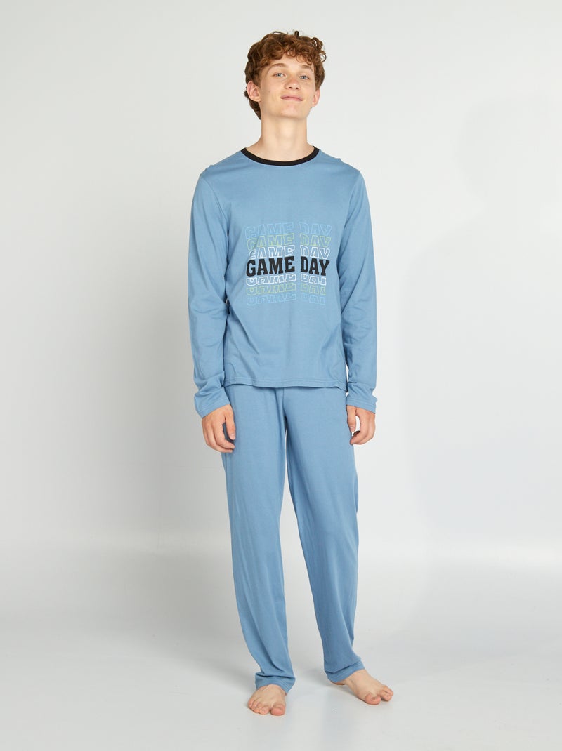 Tweedelige pyjama met T-shirt + broek - 2-delig GRIJS - Kiabi