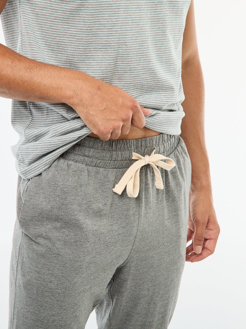 Tweedelige pyjama met T-shirt + broek - 2-delig Grijs - Kiabi