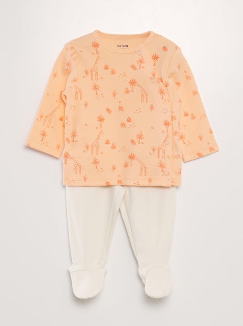 Tweedelige pyjama met T-shirt + broek - 2-delig - Kiabi