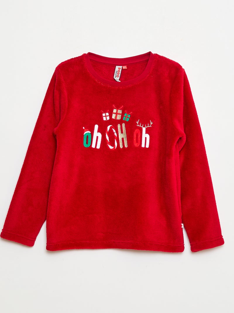 Tweedelige pyjama met T-shirt + broek - 2-delig Rood - Kiabi
