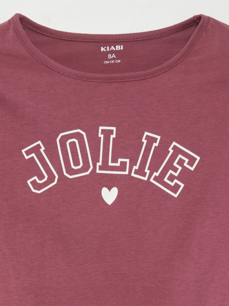 Tweedelige pyjama met T-shirt + broek - 2-delig ROSE - Kiabi