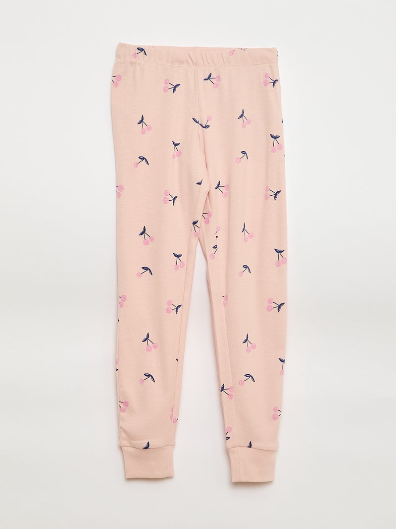 Tweedelige pyjama met T-shirt + broek - 2-delig Rose - Kiabi