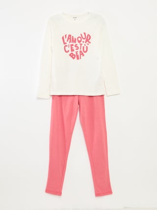 Tweedelige pyjama met T-shirt + broek - 2-delig