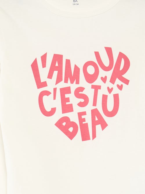 Tweedelige pyjama met T-shirt + broek - 2-delig - Kiabi