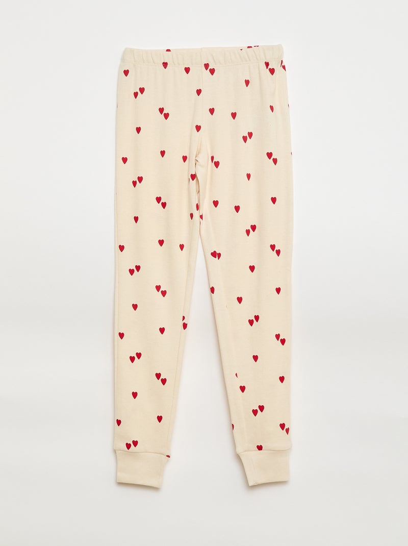 Tweedelige pyjama met T-shirt + broek - 2-delig Wit - Kiabi